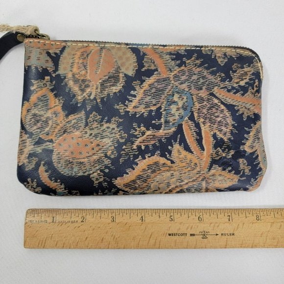 Patricia Nash Capri Wristlet Purse blue brown Vintage Needlepoint Retired zipper - Picture 8 of 9